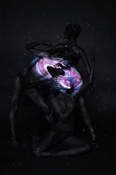 "Goddess," camouflage bodypaint