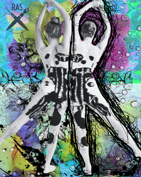 "Ink Blot" Bodypaint photography and digital collage