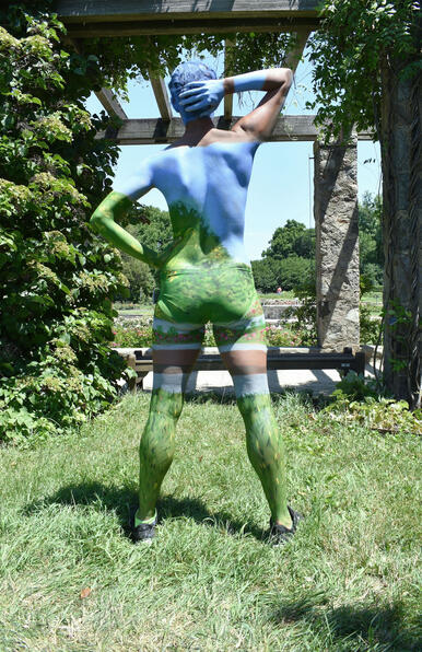 "In the Garden," Camouflage bodypaint
